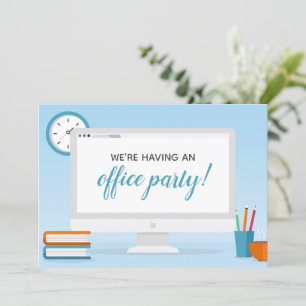 Business Kantoor Party Invitation Sjabloon Kaart