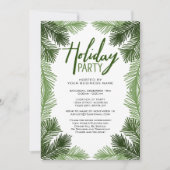 Business Kerstparty Rustic Branch Holiday Kaart (Voorkant)