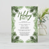 Business Kerstparty Rustic Branch Holiday Kaart (Staand voorkant)