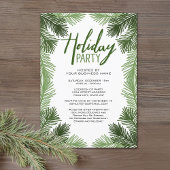 Business Kerstparty Rustic Branch Holiday Kaart