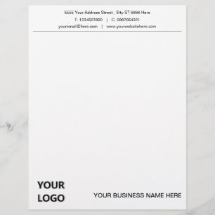 Business Letterhead Logo Naam Adres Contactgegeven Briefhoofd