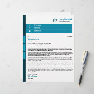 Business Letterhead-Sjabloon Briefhoofd