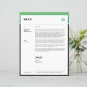 Business Letterhead Template (Staand voorkant)