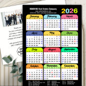 Business Logo 2025 Kalender Modern Zwart Kleurrijk Feestdagenkaart