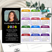 Business Logo 2025 Kalender Modern Zwart Kleurrijk