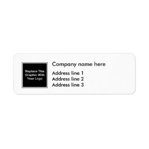 Business Logo Adresetiketten Sjabloon Etiket