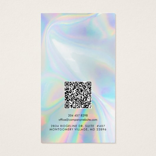 Business Logo and QR Code Earring Display Card (Dos)