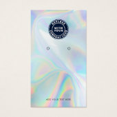 Business Logo and QR Code Earring Display Card (Devant)