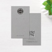 Business Logo and QR Code Earrings Display Card Visitekaartje (Bureau)