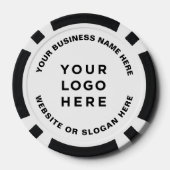 Business Logo and Text Simple Professional Poker Chips (Achterkant)
