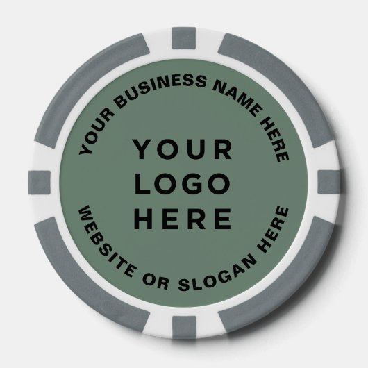 Business Logo and Text Simple Professional Poker Chips (Voorkant)
