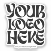 Business Logo and Text Water-proof Clear Sticker (Voorkant)