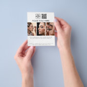 Business Logo Beauty Salon 3 foto's QR Code Flyer (Hand)