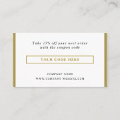 Business Logo Bedankt Coupon Code Bedrijfsnaam (Achterkant)