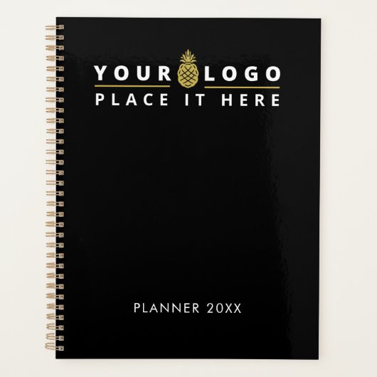 Business Logo Black Elegant Minimal 2023 Planner (Voorkant)