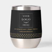 Business Logo Black Gold Dots Branded (Achterkant)