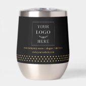 Business Logo Black Gold Dots Branded (Voorkant)