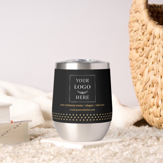 Business Logo Black Gold Dots Branded (Woonkamer (Gedraaid) )