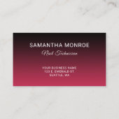 Business Logo Black Magenta Red Gradiënt Visitekaartje (Achterkant)