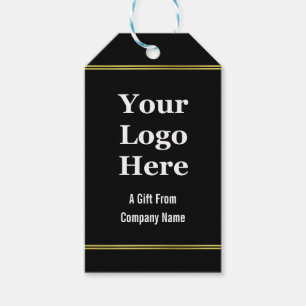 Business Logo Black White Gold Een geschenk van he Cadeaulabel