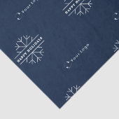 Business Logo Blue-kerstsnowflake Tissuepapier (Detail)