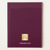 Business logo Bourgogne Elegant 2026 Planner (Achterkant)