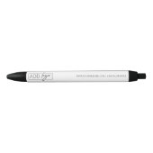 Business Logo Branded Client Gift Promotional Blauwe Inkt Pen (Voorkant)