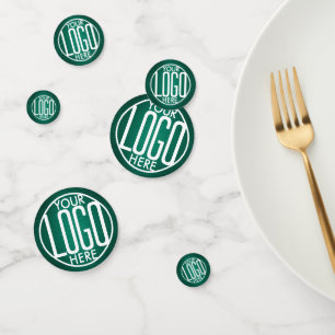 Business Logo Brushed Green Company Feesttafel Confetti