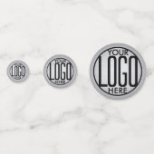 Business Logo Brushed Grey Bedrijfsfeest Tafel Confetti (Voorkanten)