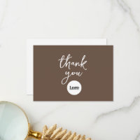 Business Logo Chocolate Brown bedankje