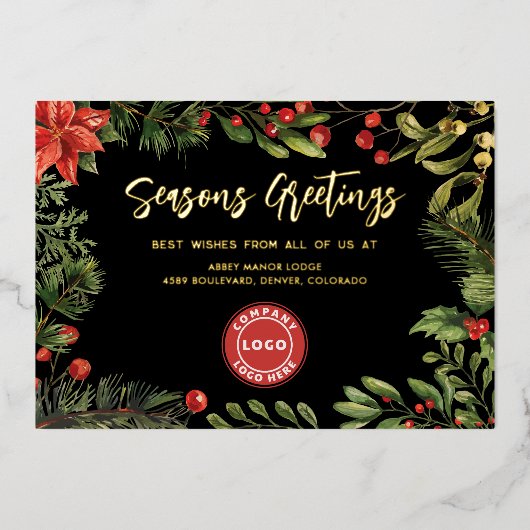 Business Logo Christmas Feestdagen Corporate Gold (Voorkant)