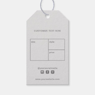 Business Logo Clothing Label Price Hang Label Cadeaulabel