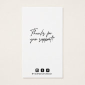 Business Logo Clothing Label Price Hang Label Visitekaartje (Achterkant)