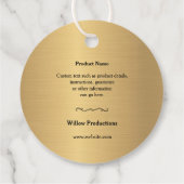 Business Logo Company Circle Gold Hang Labels (Achterkant)