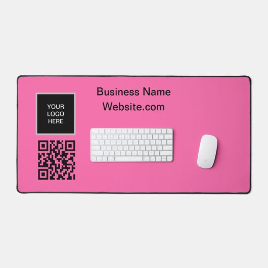 Business logo Company Hot Pink QR-code Bureaumat (Keyboard & Muis)