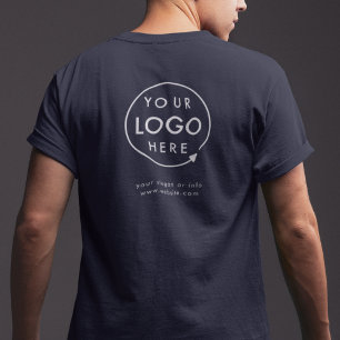 Business Logo Company Terug Merkgebonden Personeel T-shirt