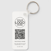 Business Logo Corporate QR Code Promo Custom Sleutelhanger (Achterkant)