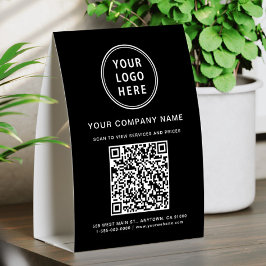 Business Logo Create Your QR Code Black