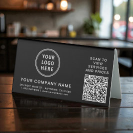 Business Logo Create Your QR Code Black Horizontal