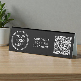 Business Logo Create Your QR Code Black Horizontal