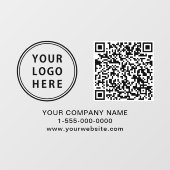 Business Logo Create Your QR Code Horizontal Raamsticker (Vel)