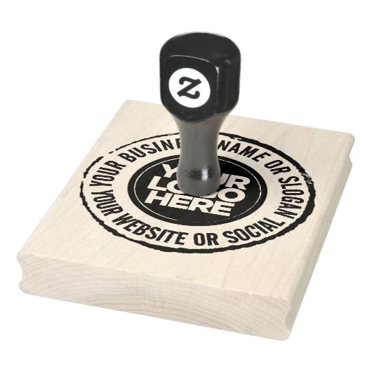 Business Logo Custom Cool Grote Rubber Stamp Rubberstempel (Stempel)