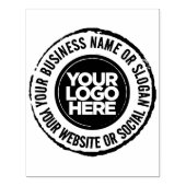 Business Logo Custom Cool Grote Rubber Stamp Rubberstempel (Afrduk)