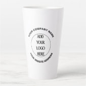 Business Logo Custom  Latte Mok (Voorkant)