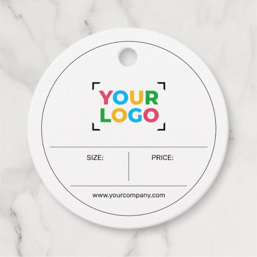 Business Logo Custom Merk Ronde Kleding Label (Voorkant)