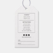 Business Logo Custom Monogram Kleding Hang Label Cadeaulabel (Voorkant)