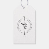 Business Logo Custom Monogram Kleding Hang Label Cadeaulabel (Achterkant)