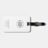 Business Logo Custom QR Code Company Bagagelabel (Achterkant horizontaal)