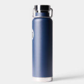 Business logo Custom QR code website Blauw Waterfles (Achterkant)