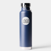 Business logo Custom QR code website Blauw Waterfles (Links)